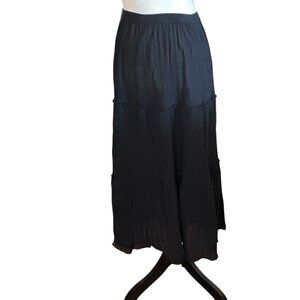 Two Twenty Collection Tiered Midi Skirt  Fairy Pull On A Line Size M 100% Cotton